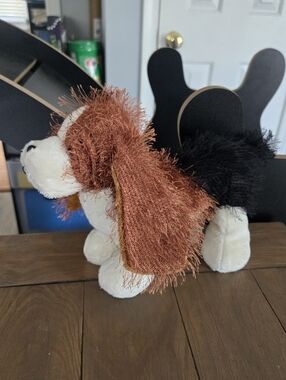 Plush Ganz Webkinz Basset Hound Dog Toy with Shaggy Brown Ears